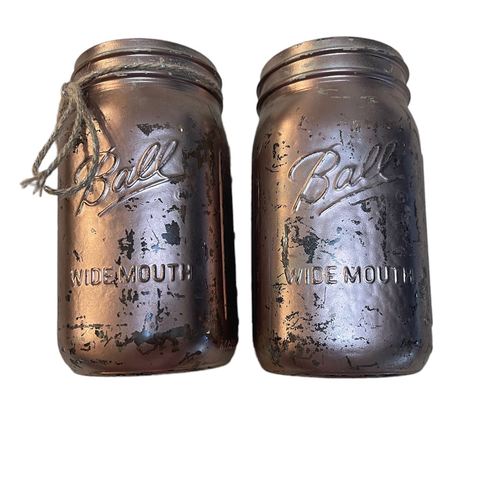 Distressed Ball Mason Jar Vases